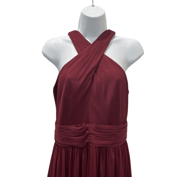Celebrate DB Studio Full Length Bridesmaid Dress Wine Size 8 Prom Wedding - Picture 2 of 14